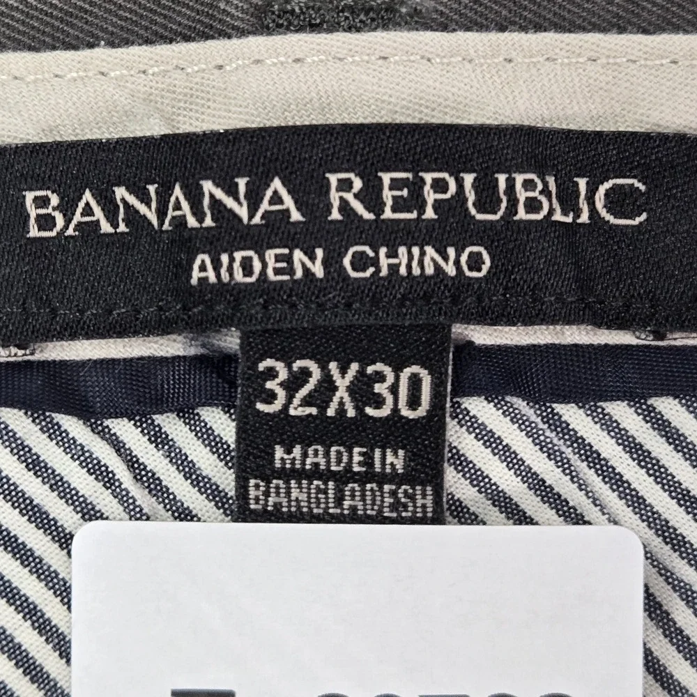 Banana Republic Men Pants 32X30 Gray Chino Twill‎ Aiden 28